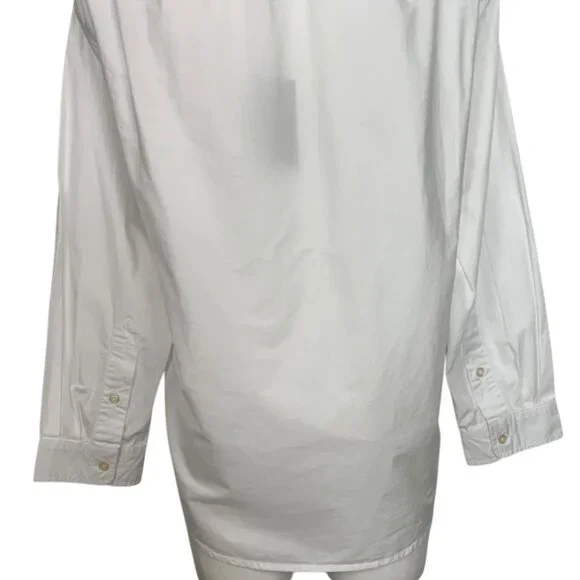 R13 Seamless Button-Up Shirt With Straps 2XS XXS White Long Sleeve Designer